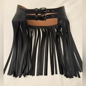 Black bcbg maxazria fringe belt BCBGMaxAzria | Accessories | Bcbgmaxazria Leather Fringe  main image 3